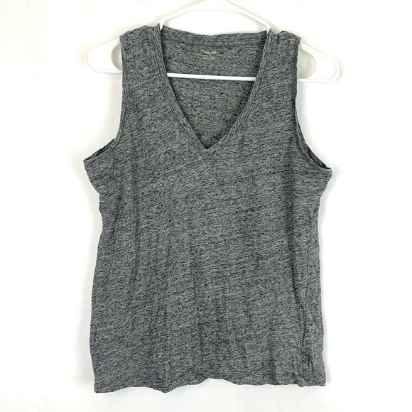 madewell gray spacedye vneck tank top small - Picture 1 of 4